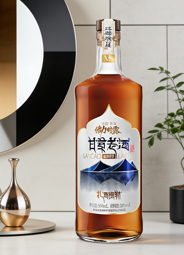 Licorice aged liquor - home tabletop