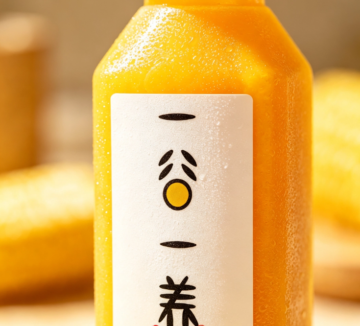 玉米汁-冷凝水珠特写