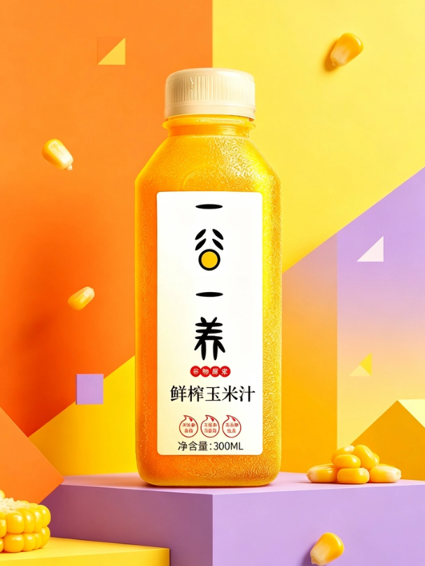 玉米汁-橙紫阶梯展台